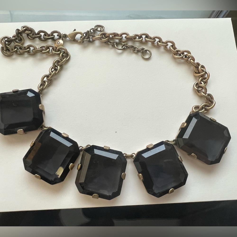 J Crew Navy Statement Necklace